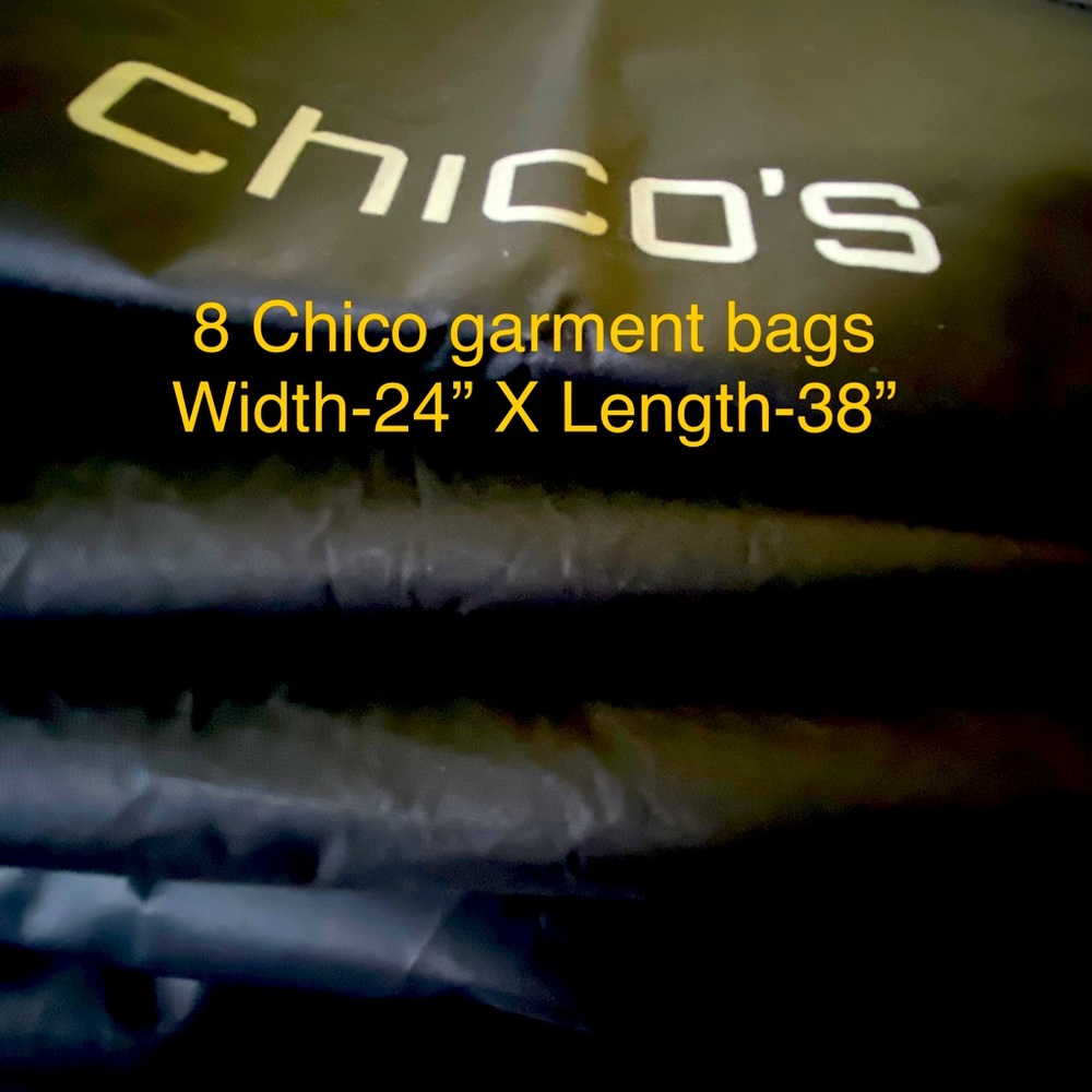 SOLD Already sold in a bundle. ❤️❤️8 Chico’s garment bags all 8 for $11. Sold!!!